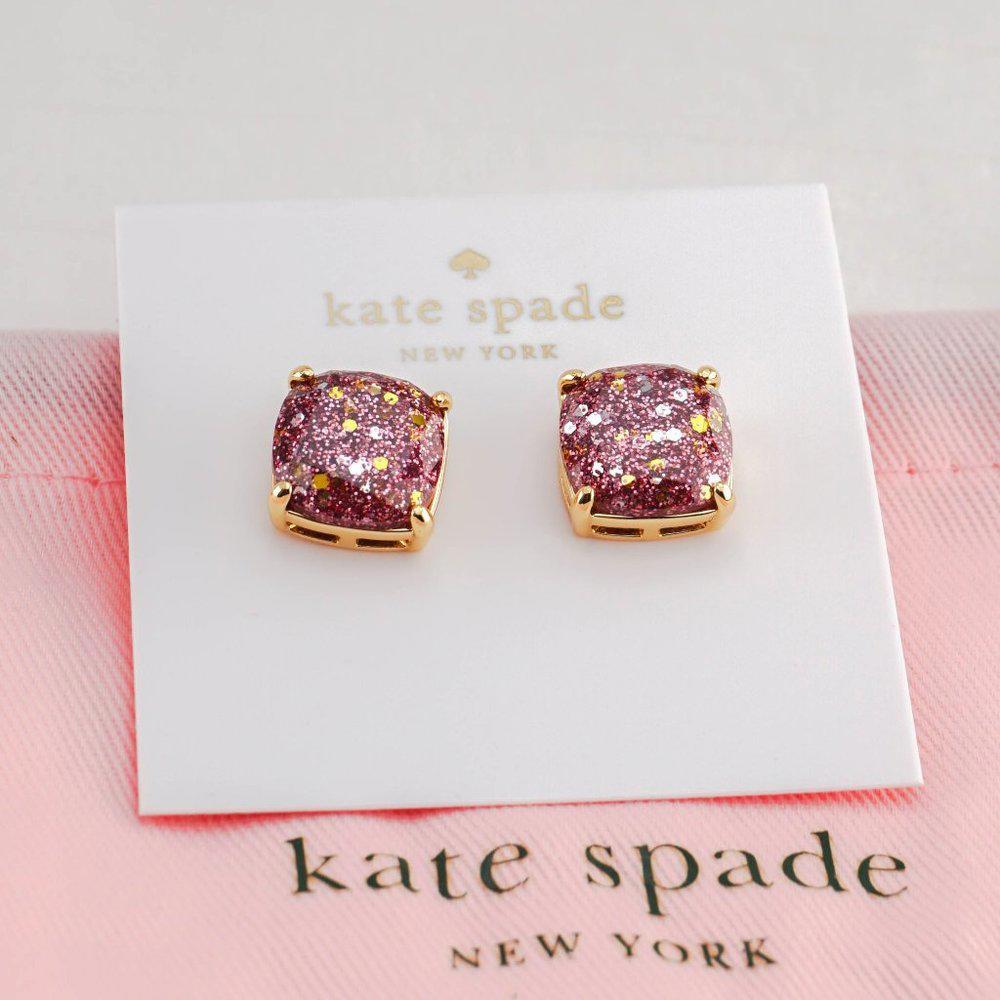 Kate Spade Small Square Stud Earrings in Rose Gold (with Dust Bag) Brand…